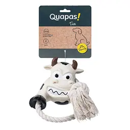 Іграшка для собак Quapas! Dog Toy Fun Cow with rope - мініатюра 2