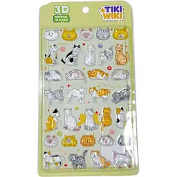 Набір 3D-наліпок Tiki Wiki Crystal Тікі котики (51429)