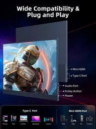 Портативний монітор UPERFECT 17.3" 2K 144Hz [90505] - мініатюра 6