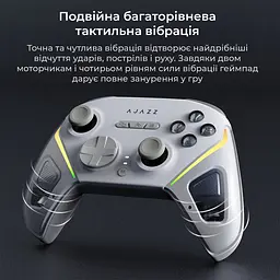 Бездротовий геймпад Ajazz GP100 RGB білий (GP100-W) - мініатюра 9