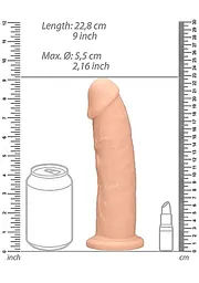 Фалоімітатор RealRock Without Balls, 22.8 см (тілесний) - мініатюра 6
