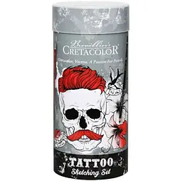 Набір художніх матеріалів Cretacolor TATTOO SKETCHING 14 шт металева коробка 