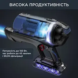 Пилосос Rowenta X-Force Flex 12.60 Auto Aqua безпровідний чорно-синій (RH98C0WO) - мініатюра 9