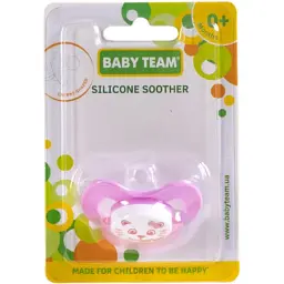 Пустушка Baby Team силіконова вишнеподібної форми 0+ міс (3003_рожевий) - мініатюра 4