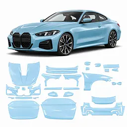Антигравійна захисна бронеплівка за лекалами для BMW 4 Series G22 facelift 2024- повний кузов