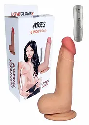 Вібратор B - Series Real Ares 6", 18 см (тілесний) - мініатюра 4