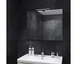 Дзеркало Sanwerk СІМПЛІ "Мініма" 80*65 зі світильником LED "СМАРТ" black AL 30 см (ZS0000350)