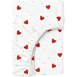 Простирадло на резинці Cosas Cherry Hearts 160х200х20 см (CherryHearts_160x200x20)