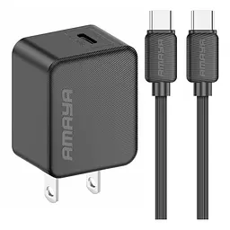 МЗП Amaya E112CC PD25W (1USB-C) + кабель Type-C to Type-C Black