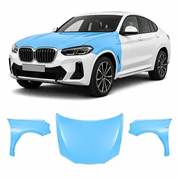 Антигравійна захисна бронеплівка за лекалами для BMW X4 G02 facelift 2021- капот і передні крила