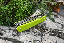 Багатофункціональний ніж Ruike Trekker LD43, (8.5 см) 12C27 / G10 зелений, 15 інстр. - мініатюра 12