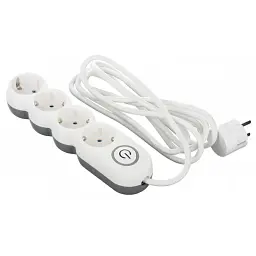 Мережевий фільтр 2Е Plus 4XSchuko з вимикачем 3G1.0*3M, white 2E-U04VESM3W