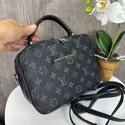 Сумка жіноча маленька через плече крос-боді стильна Чорна (1063Ч) - мініатюра 3