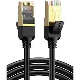 Патч-корд 1м, F/FTP cat 7 RJ-45 black Ugreen (U_11268)