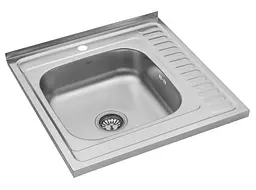 Кухонна мийка Kroner KRP Dekor - 6060L (0,6 мм) (CV022812) - мініатюра 2