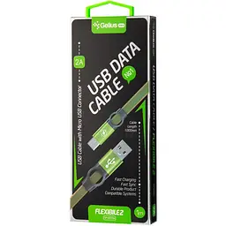 USB кабель Gelius Pro Flexible 2 GP-UC07m MicroUSB Pine Green - мініатюра 2