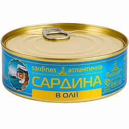 Сардина атлантична Baltijas No3 в олії 240 г - мініатюра 2