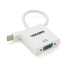 Конвертор-переходник Mini DisplayPort (папа) на VGA (мама) VEGGIEG MV-W 25cm - мініатюра 2