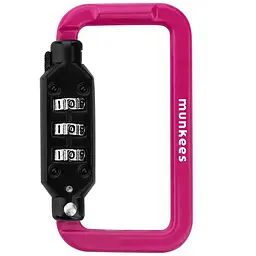 Карабін Munkees 35941 Combi Lock Carabiner Square Темно-рожевий - мініатюра 2
