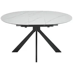 Стіл обідній Prestol Асті розкладний 1100/1400x1100x750 білий глянець - мініатюра 5
