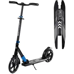 Самокат Best Scooter 57х14х88-98 см Чорно-синій 000231551