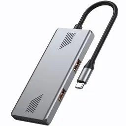 Концентратор Gembird USB-C 4-in-1 2xUSB 3.2 + 2xUSB-C 3.2 silver (UHB-CM-U310-A2C2-01)