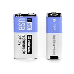 Акумулятор Крона USB-С 390 mAh 9V (Li-Polymer) ColorWay (CW-UB9V-06) - мініатюра 4