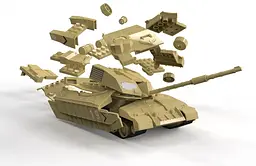 Конструктор Airfix танк Challenger Tank Quickbuild багатобарвний J6010 - мініатюра 3