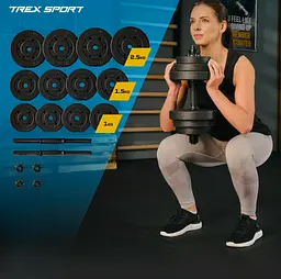 Гантелі композитні TREX Sport TX-010SK 2х10кг - мініатюра 2
