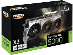 Відеокарта Inno3D RTX 5090 32Gb X3 (N50903-32D7-17593928) (GDDR7, 512 bit, PCI-E 5.0 x16) - мініатюра 2