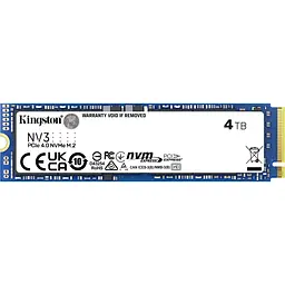 SSD накопичувач Kingston NV3 4TB M.2 2280 PCIe Gen 4.0 x4 (SNV3S/4000G) [122173]