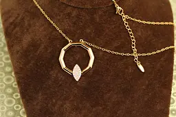 Набір Xuping Jewelry Оксагон блиску 40 см добір 5 см золотистий - мініатюра 2