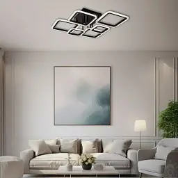 Керована світлодіодна люстра OVAL 75 Bт 6S 810x600x175 мм Чорна ESLLSE - мініатюра 5