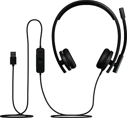Гарнітура з вбудованим мікрофоном LOGITECH H570e Corded Stereo USB Headset (Teams version) - BLACK - EMEA28-935 - USB-A - мініатюра 5