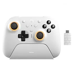 Геймпад 8BitDo Ultimate 2 Bluetooth Switch, Switch 2, ПК з Windows, TMR, Еффект Холла Білий