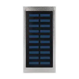 Повербанк з сонячною панеллю 20000mAh Power Bank Kraft KPB-1020SLIM Silver LED-ліхтар (43-00100)