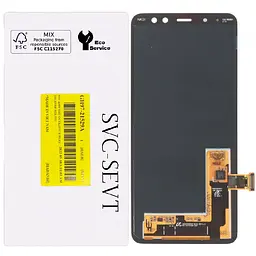 Дисплей Samsung A530 Galaxy A8 2018 чорний, Amoled, оригінал, сервісне пакування, GH97-21529A
