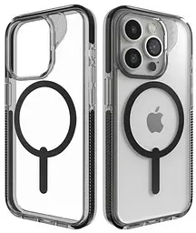 Оригінальний протиударний чохол Gear4 Crystal Palace MagSafe для iPhone 15 Pro (6.1") Прозорий Black - мініатюра 10