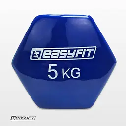 Гантель для фітнесу 5.0 кг EasyFit із вініловим покриттям синя - мініатюра 4