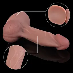 Фалоімітатор - Erospace Natural Play Silicone Dildo D4, 21 см - мініатюра 8