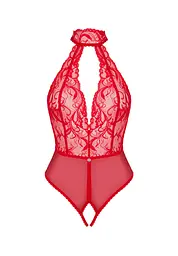 Боді Obsessive Dagmarie XS/S червоний - мініатюра 4