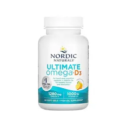 Вітамінно-мінеральний комплекс Nordic Naturals Омега-3 та вітамін D3, 1280 мг та 25 мкг (1000 МО), смак лимона, Ultima (NOR-01794) - мініатюра 4
