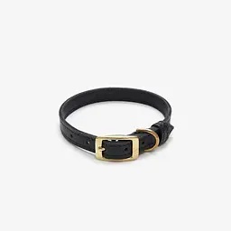 Шкіряний нашийник для собак "Caviar" XL чорний з бантиком (обхват шиї 46-54см) - мініатюра 2