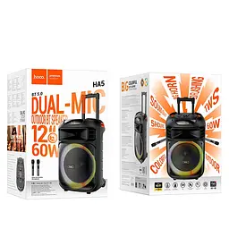 Портативна акустика Hoco HA5 Winner wireless dual-mic outdoor BT speaker 60W - мініатюра 9