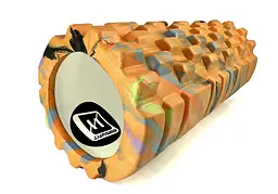 Масажний ролик EasyFit Grid Roller 33 см v.1.1 Multi Помаранчевий
