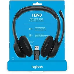 Гарнітура Logitech H390 USB чорна (981-000406, 981-000014) - мініатюра 5