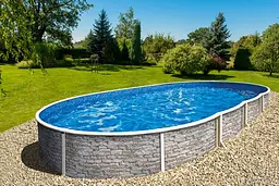 Басейн каркасний 5.5х3.7х1.2м без фільтру, AZURO 404 DL STONE, з отворами 3EXB0334