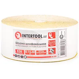 Шліфувальний папір наждачна шкірка в рулоні Intertool 115 мм x 50 м x P36