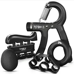 Набір регульованих еспандерів 5-60кг Trex Sport TX-005HSA чорний - мініатюра 16