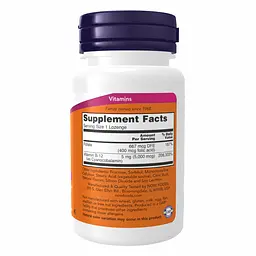 Вітаміни Now Foods B-12 5000 mcg + Folic 60 lozenges - мініатюра 2